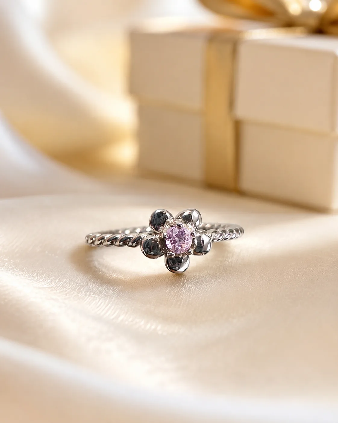 Anillo Flor Rosada